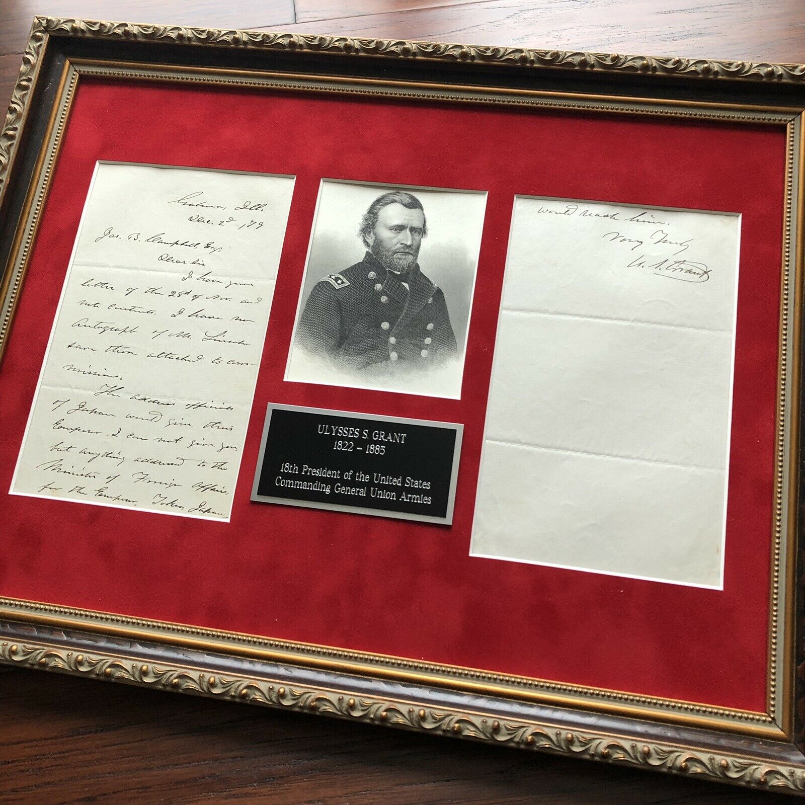 ULYSSES S. GRANT * PSA/DNA * "No Autograph of Abraham Lincoln" Letter Signed