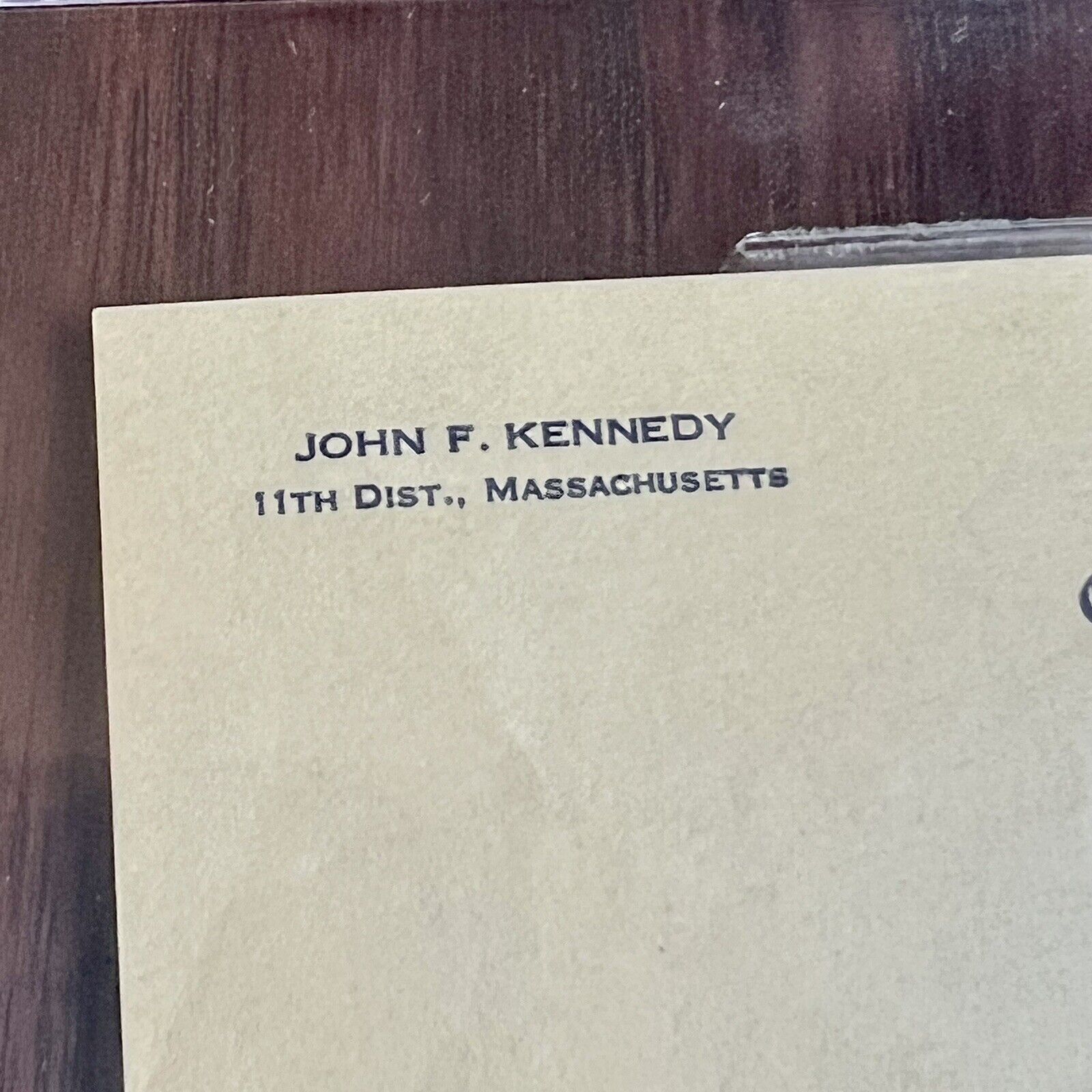 JOHN F. KENNEDY * Beckett BAS * Autograph Senate Letter Re: Eisenhower Signed