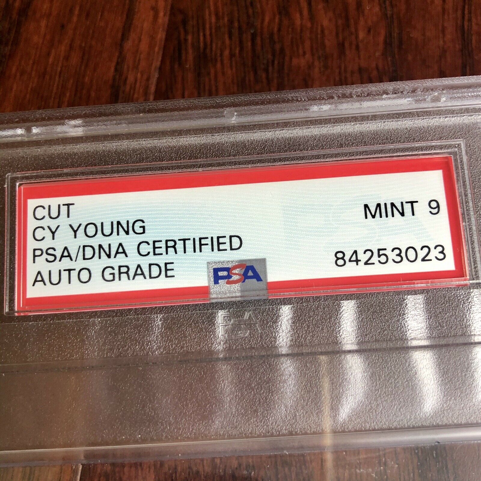 CY YOUNG * PSA/DNA Slab Mint 9 * Autograph Encapsulated Card Signed * Baseball