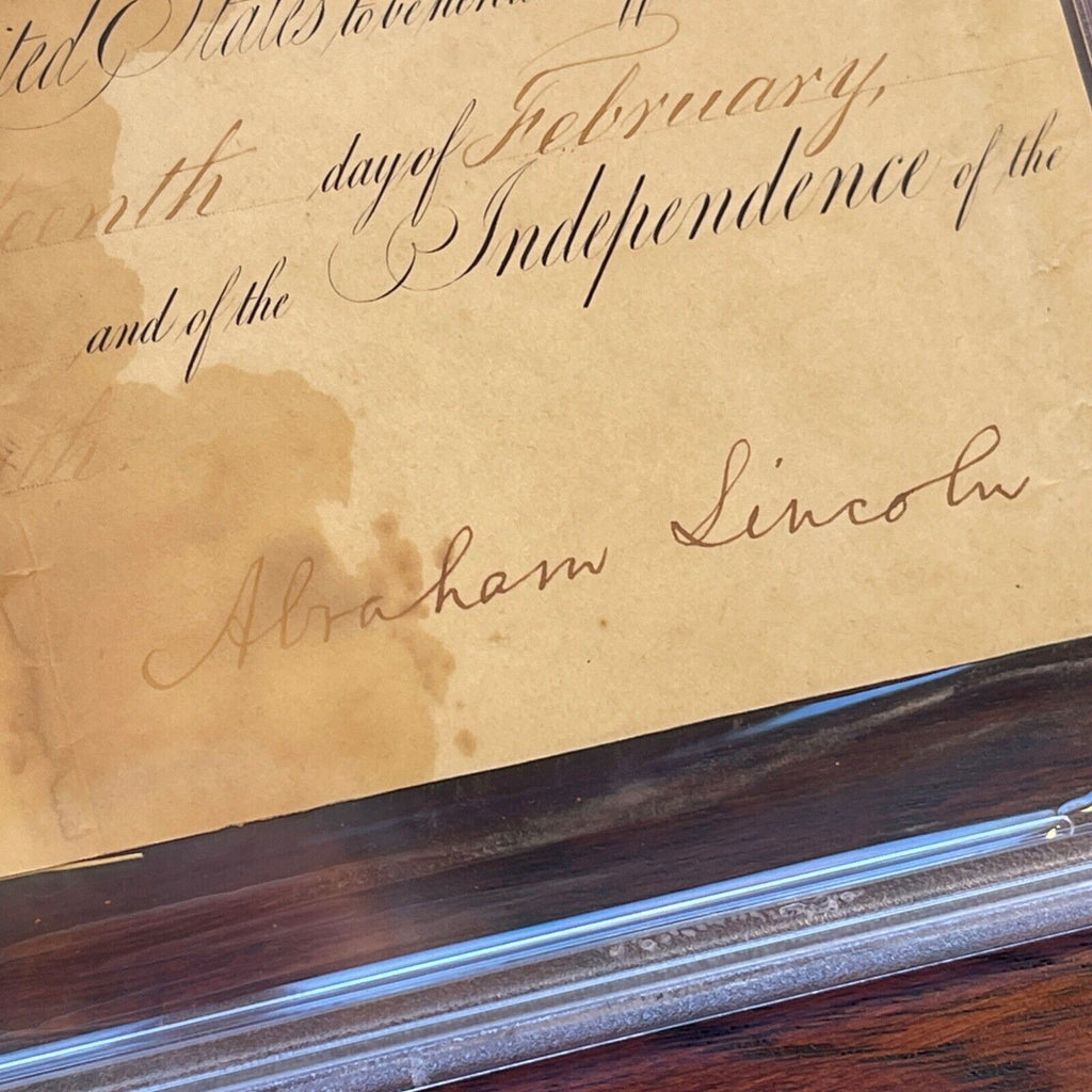 ABRAHAM LINCOLN * PSA/DNA Slab * AS PRESIDENT Autograph Appointment Signed 1862