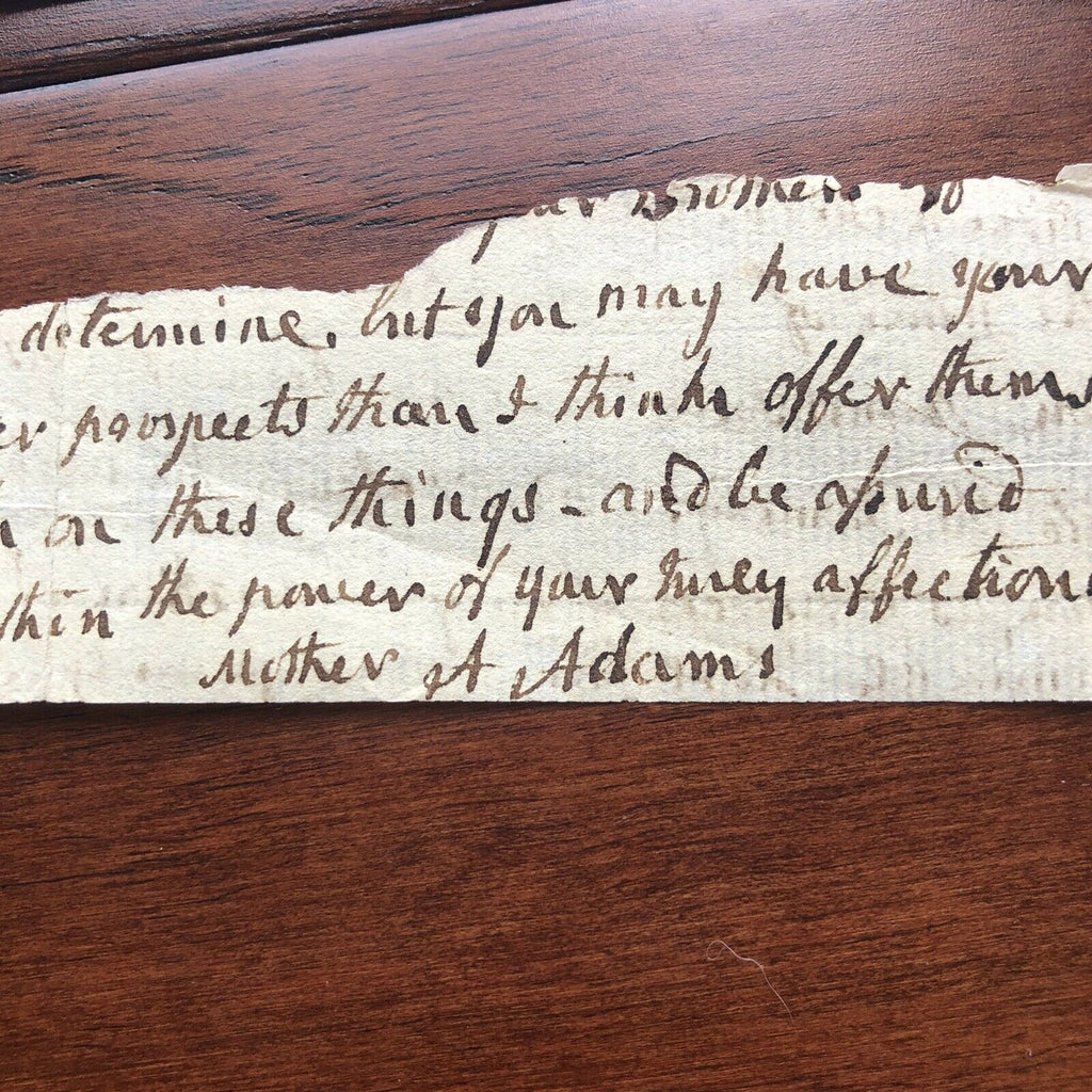 ABIGAIL ADAMS * JSA LOA * Partial Autograph Letter Signed * To John Quincy Adams
