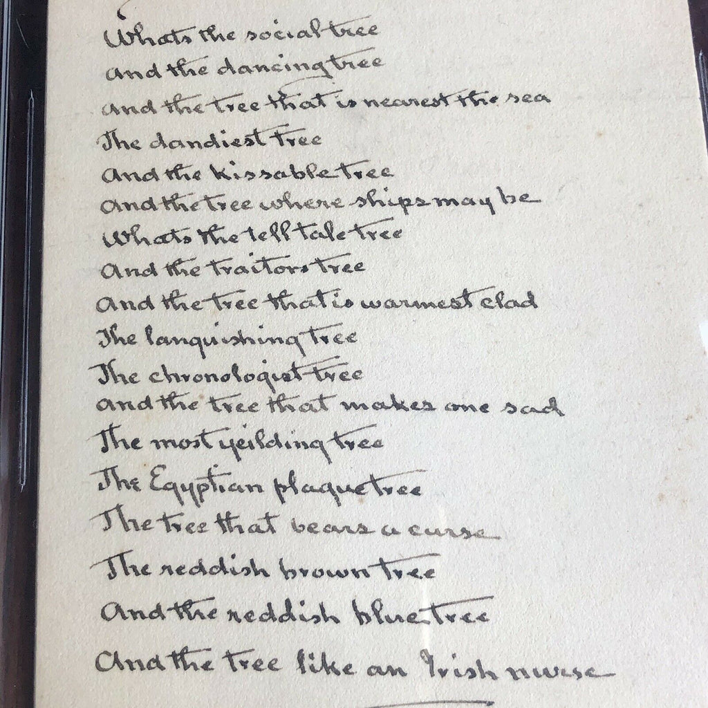 THOMAS EDISON * BAS Beckett Slabbed Autograph * Lengthy Handwritten Poem Signed