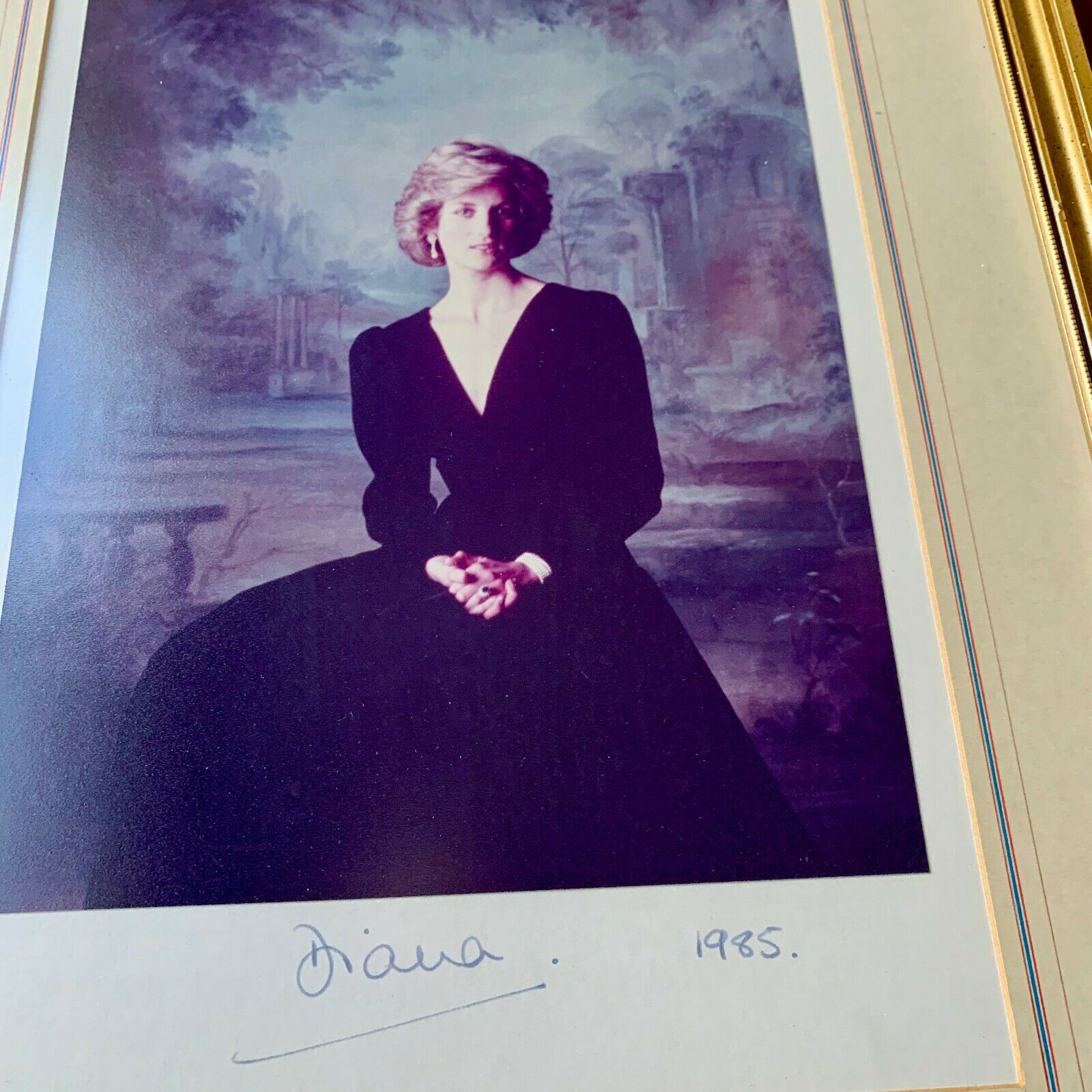 PRINCESS DIANA * PSA * AUTOGRAPH Snowdon Royal Portrait SIGNED * with Her PEN!