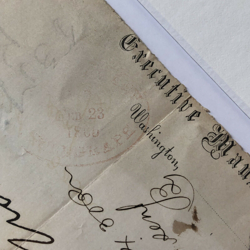 MARY TODD LINCOLN * BAS LOA * 1865 Executive Mansion Autograph Letter Signed *