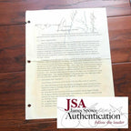 Apollo 1 * JSA * Crew Autograph NASA Document Signed * Roger Chaffee Gus Grissom