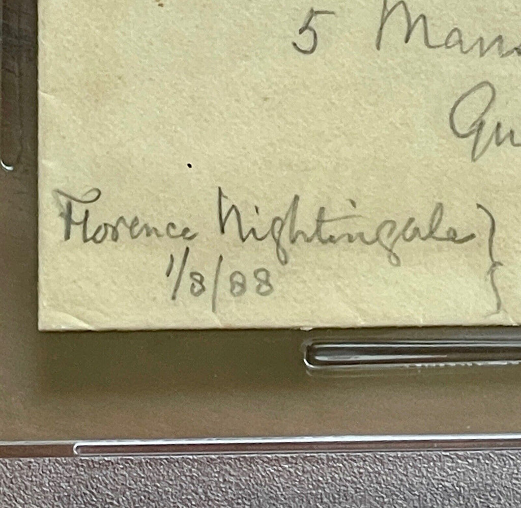 FLORENCE NIGHTINGALE * PSA/DNA * AUTOGRAPH Envelope SIGNED * To Red Cross Member