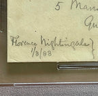 FLORENCE NIGHTINGALE * PSA/DNA * AUTOGRAPH Envelope SIGNED * To Red Cross Member