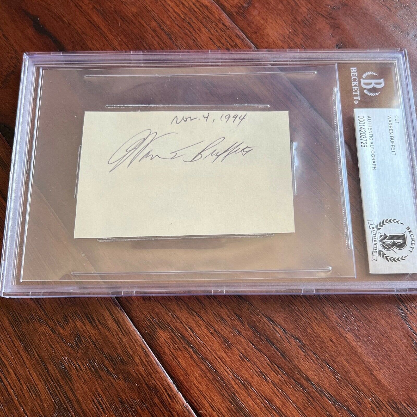 WARREN BUFFETT * BAS Beckett * AUTOGRAPH Card SIGNED * Berkshire Hathaway