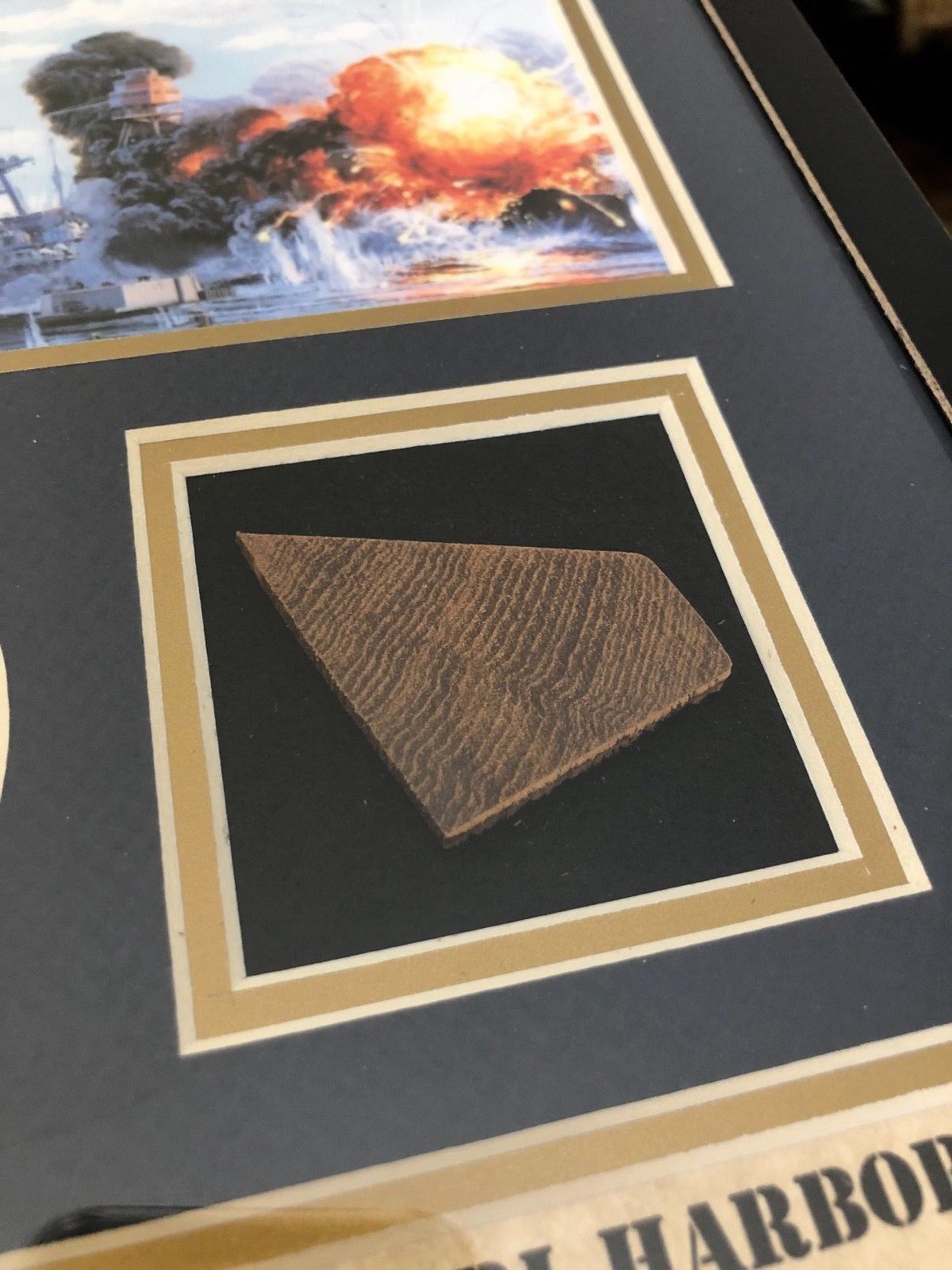 USS ARIZONA * Authentic DECK WOOD Artifact * PEARL HARBOR December 7, 1941 * COA