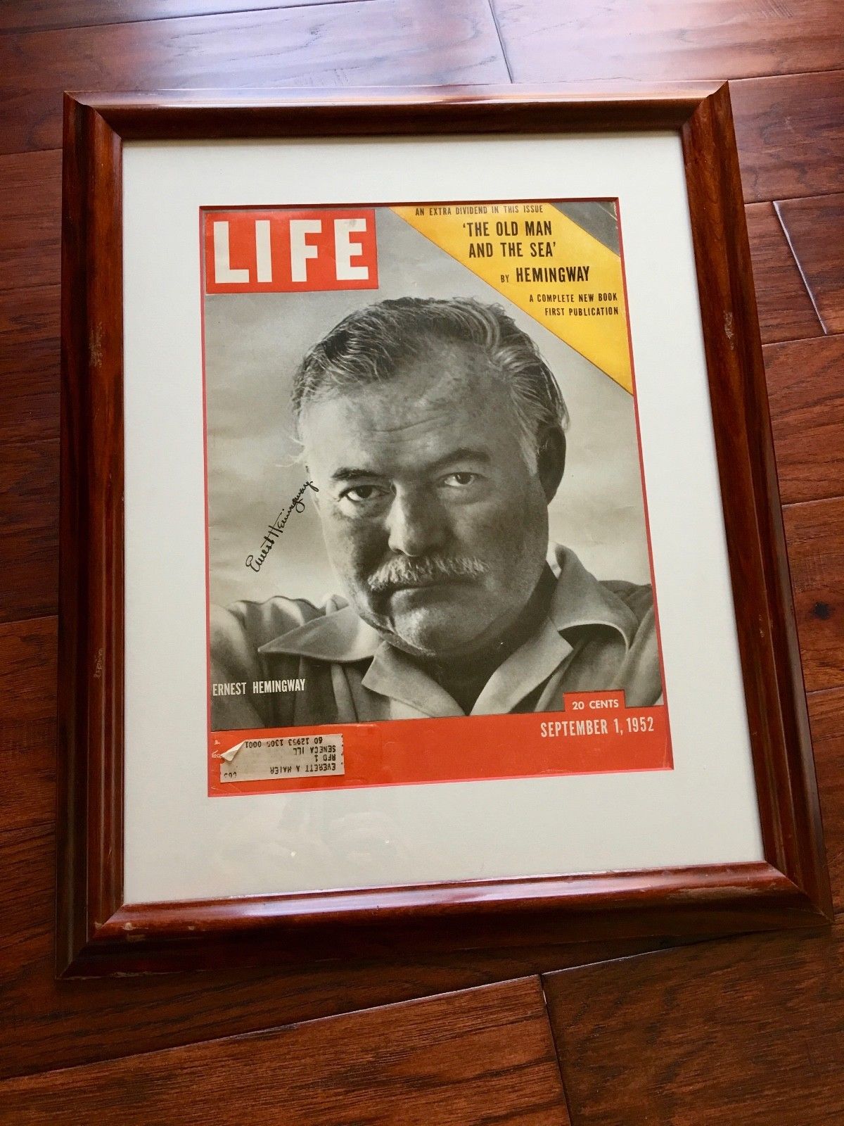 ERNEST HEMINGWAY Autograph OLD MAN & THE SEA First Publication LIFE Book SIGNED