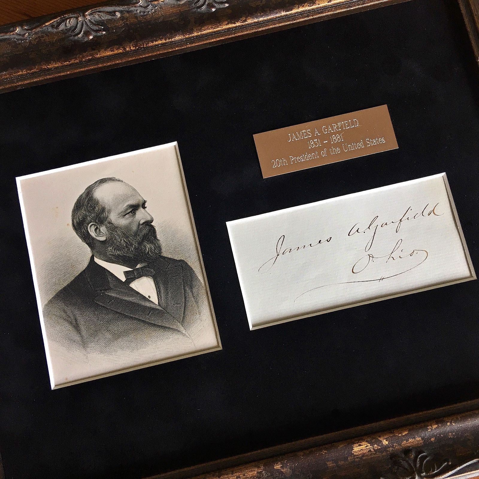 JAMES A. GARFIELD * Scarce Full Autograph Signed * Cut Album Page * President