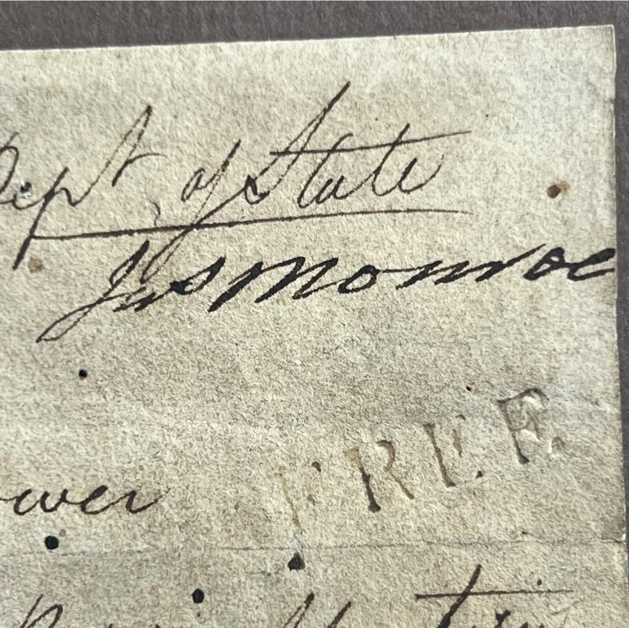 JAMES MONROE * JSA * Signed Free Frank Envelope Autograph As Secretary of State