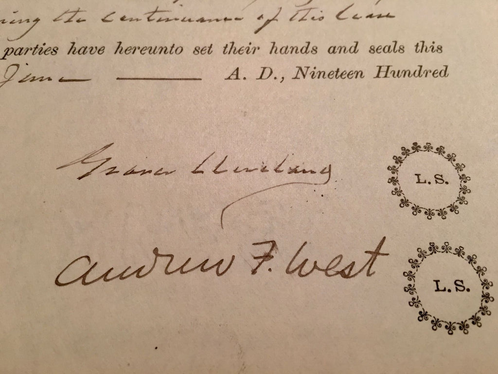 GROVER CLEVELAND * SIGNED 8x AUTOGRAPH Handwritten WESTLAND Lease * President