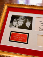 DIANA * Princess of Wales * KENSINGTON Autograph "love DIANA + THE BOYS" Signed