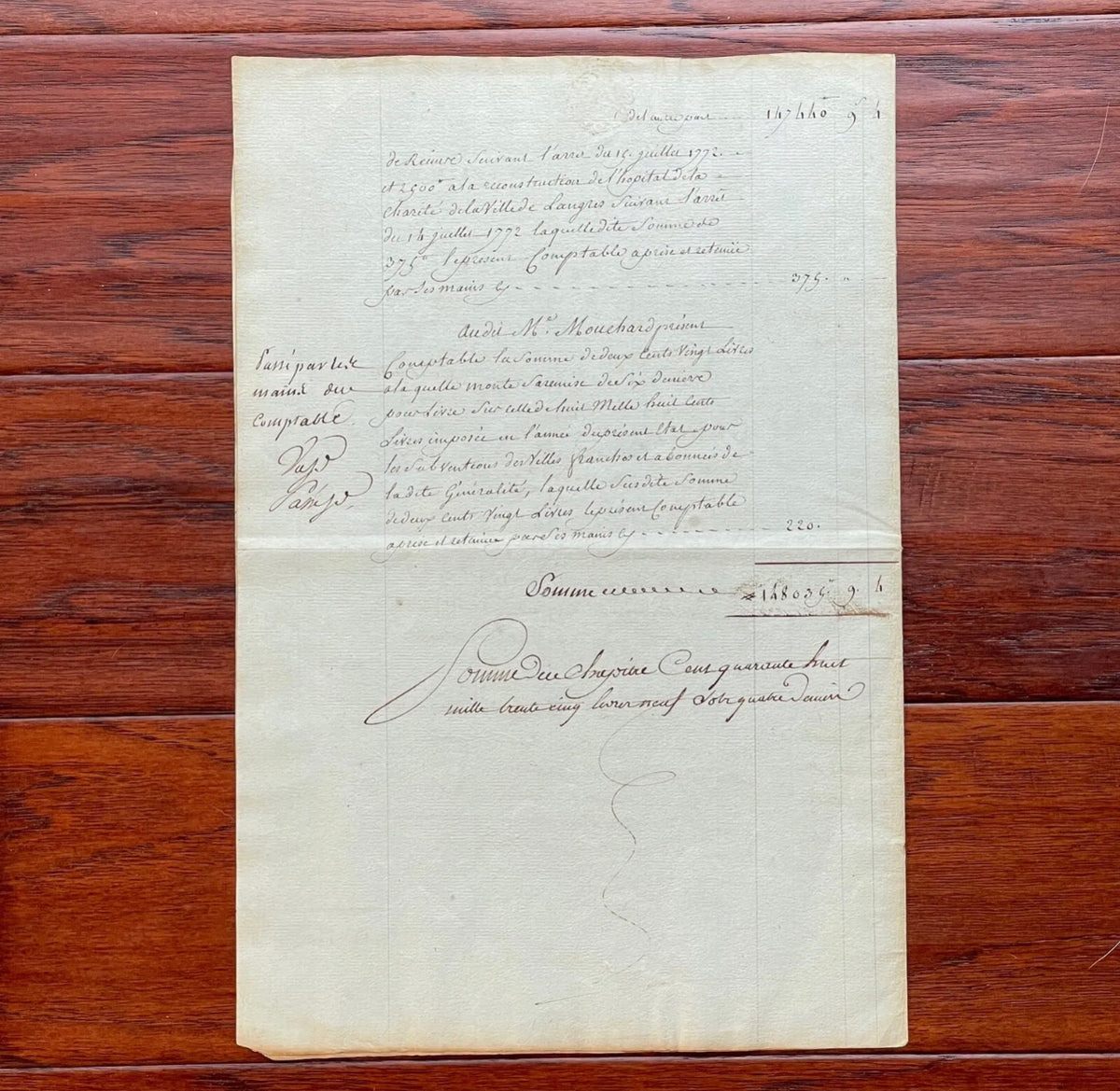 LOUIS XVI * JSA LOA * Beheaded King Signed Excessive Spending Document Autograph