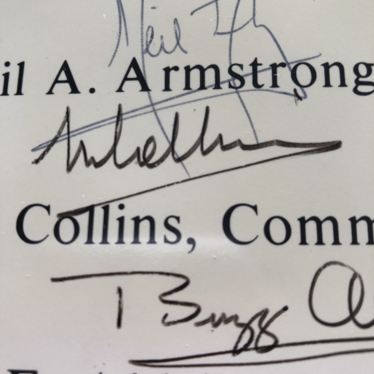 APOLLO 11 CREW SIGNED * PSA Zarelli * AUTOGRAPH "One Small Step" Neil Armstrong