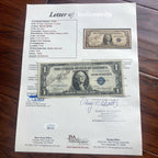 WARREN BUFFETT * JSA LOA * Hand Signed Silver Certificate Dollar Bill Autograph