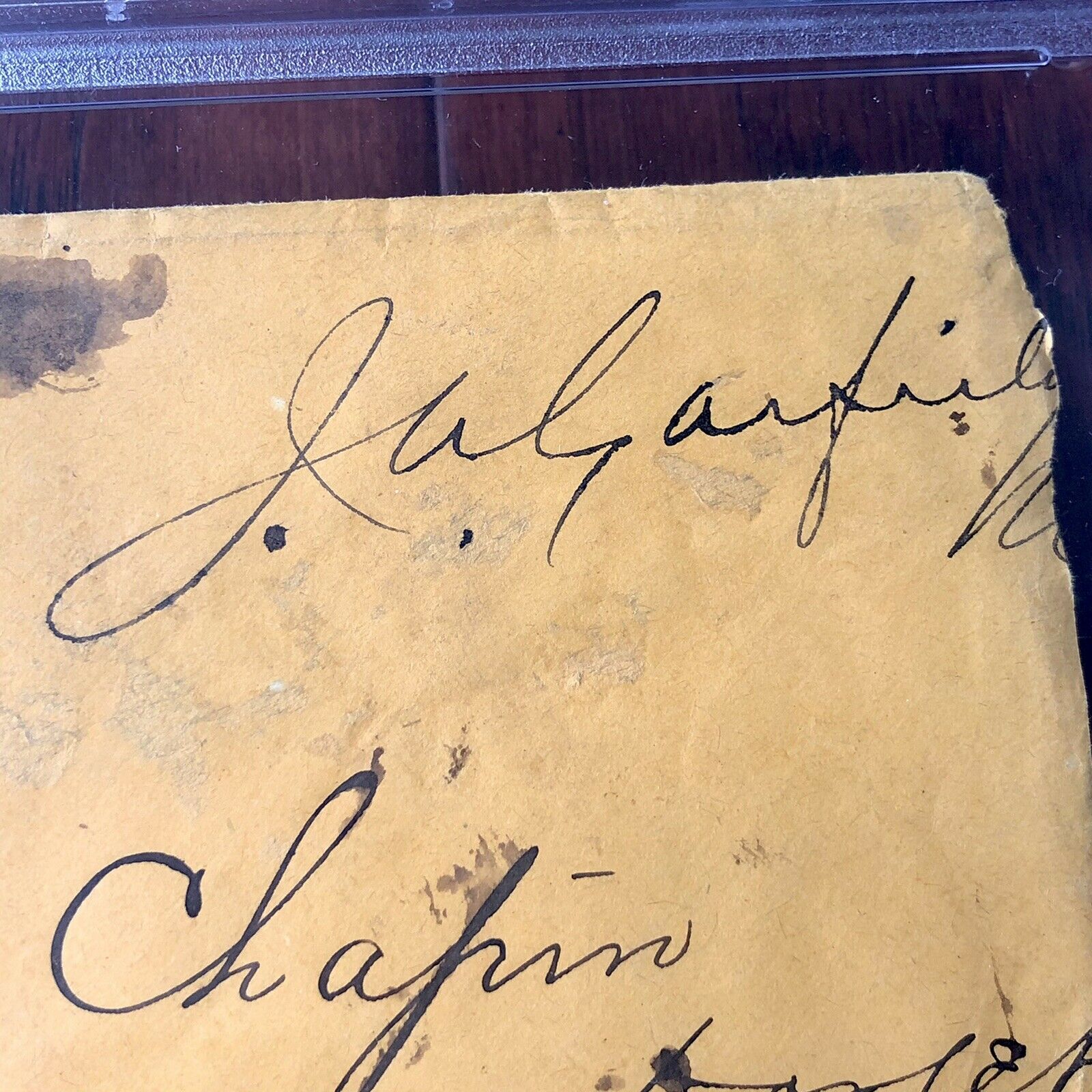JAMES A. GARFIELD * PSA/DNA Slabbed * Autograph Envelope Signed * President