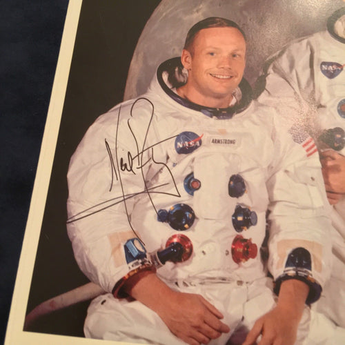 APOLLO 11 CREW SIGNED * PSA/DNA GEM 10/10 UNINSCRIBED autograph NASA LITHOGRAPH