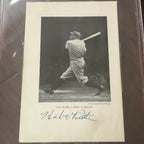 BABE RUTH * Beckett BAS * Autograph Uninscribed At Bat Photo Signed Graded 8