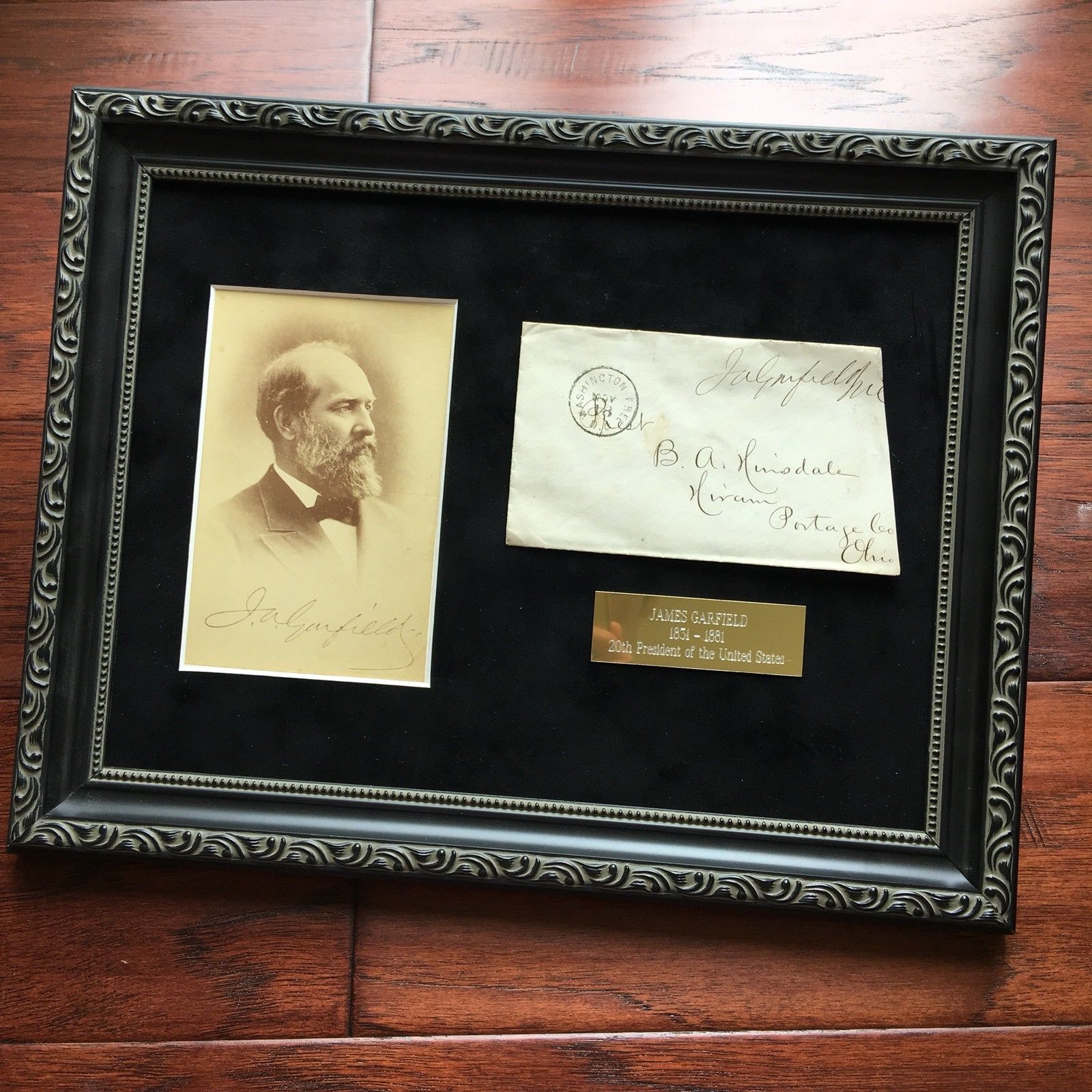 JAMES A. GARFIELD * Rare AUTOGRAPH Signed * Free Frank Envelope * President