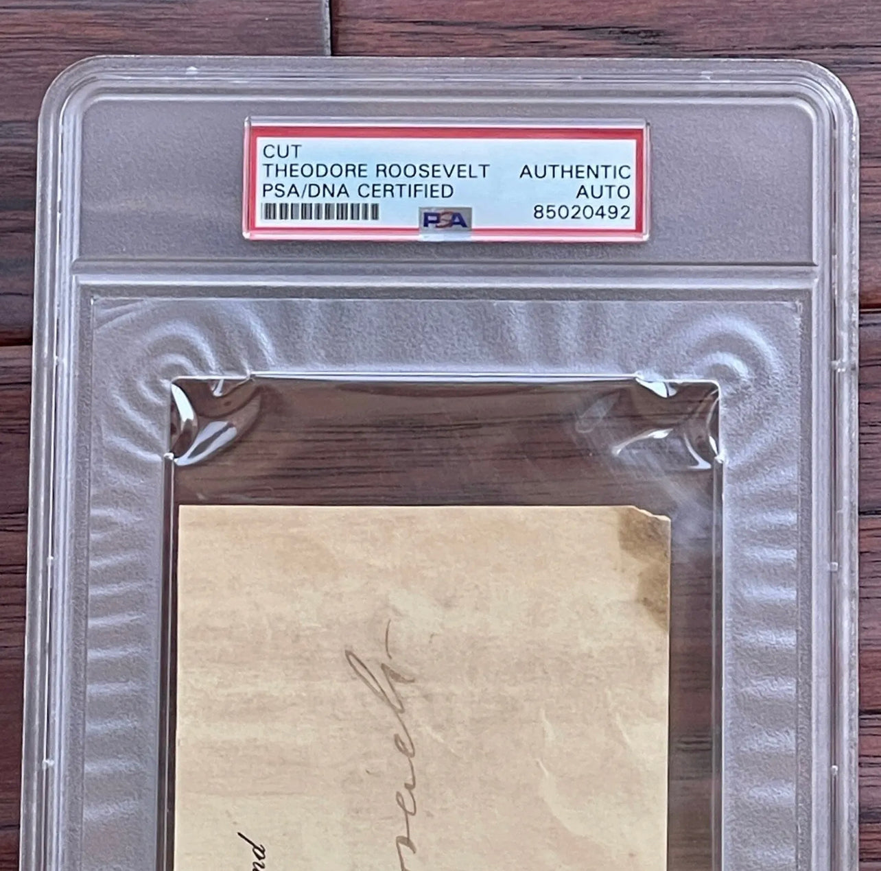THEODORE ROOSEVELT * PSA/DNA Slabbed * Hand Signed Autograph * as PRESIDENT