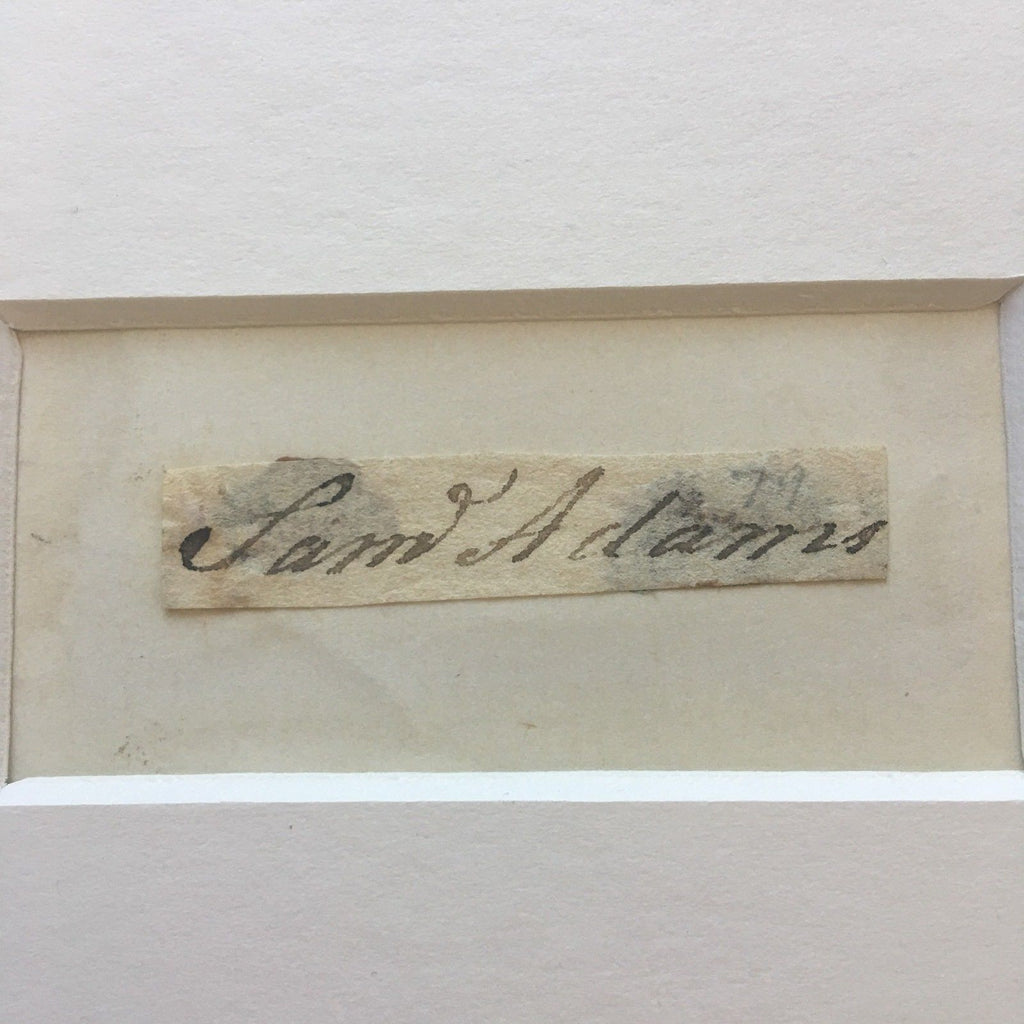 SAMUEL ADAMS * Scarce AUTOGRAPH Cut Signature SIGNED * Declaration Independence