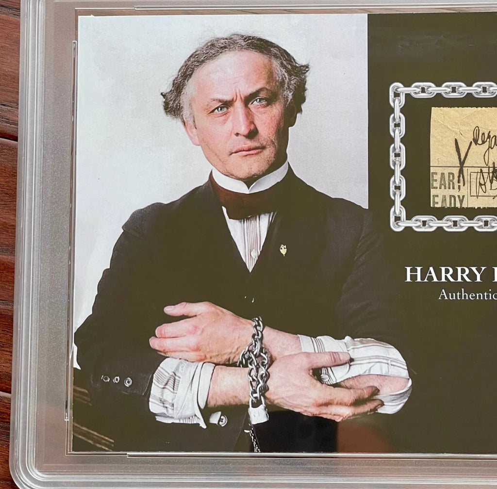 HARRY HOUDINI * PSA/DNA * Autograph Cut Signature Signed Display * Magician