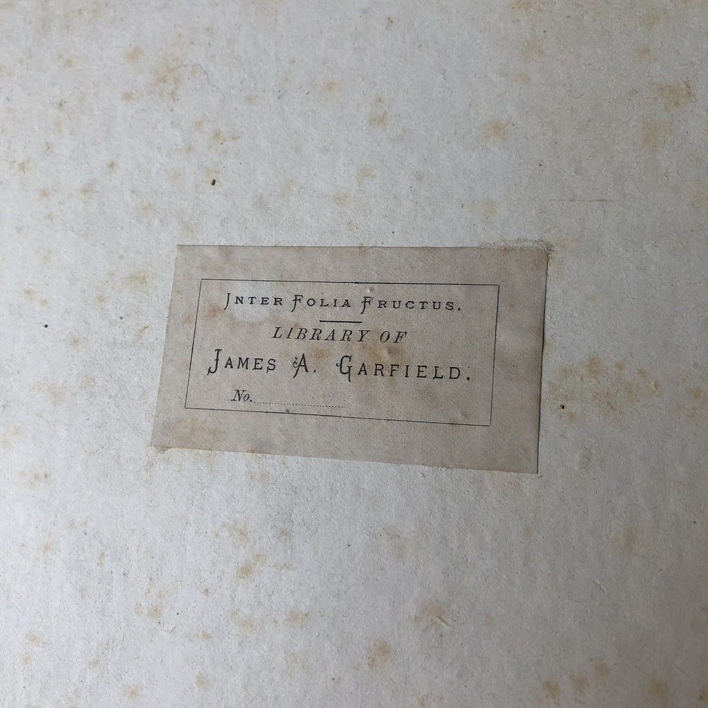 JAMES A. GARFIELD * Personally OWNED BOOK with the Presidents Bookplate * 1874