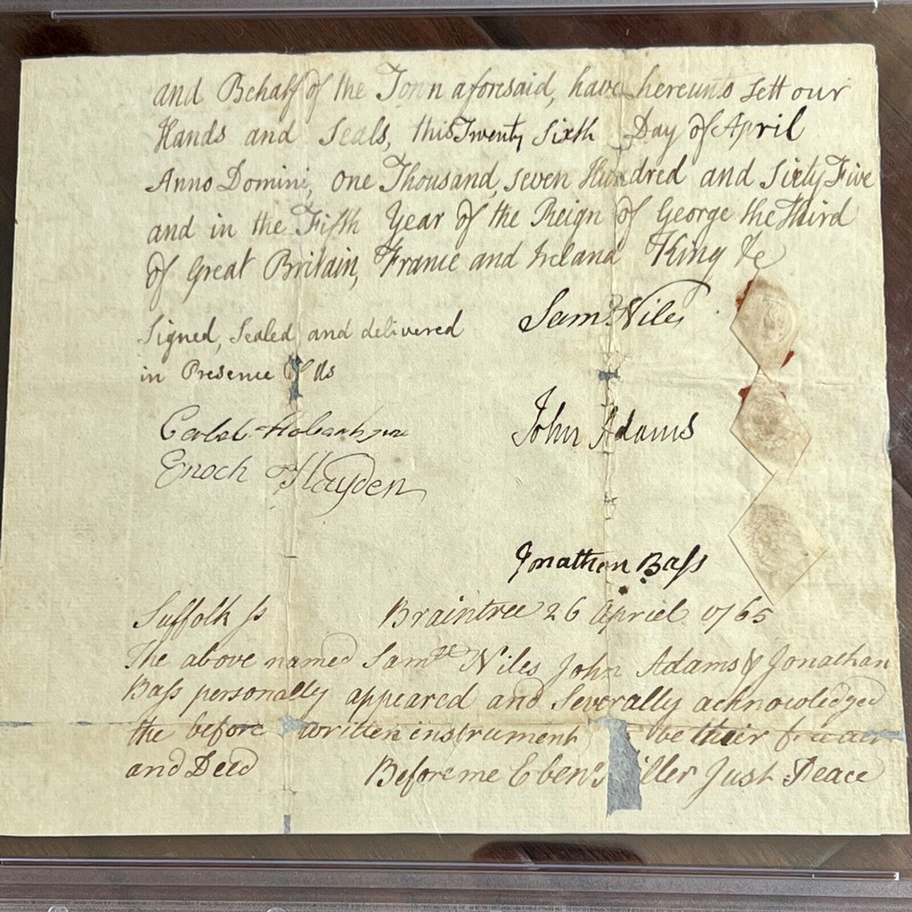 JOHN ADAMS * PSA/DNA * Handwritten Autograph Document Mentions George III Signed
