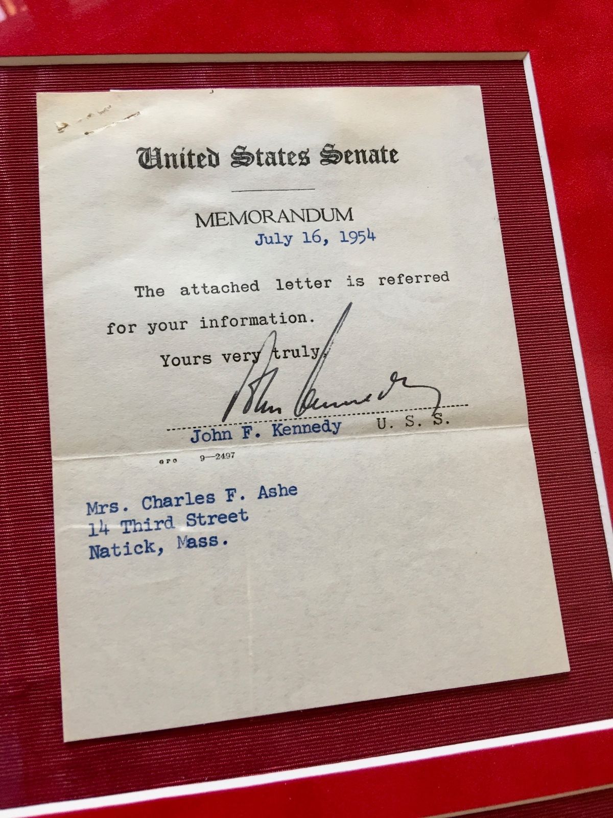 JOHN F. KENNEDY * JSA COA * Scarce Authentic JFK AUTOGRAPH Signed *