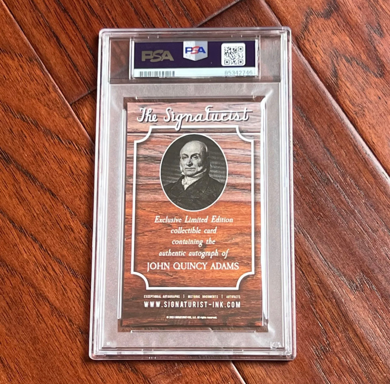 JOHN QUINCY ADAMS * PSA/DNA * Autograph Cut Signature CUSTOM CARD Signed