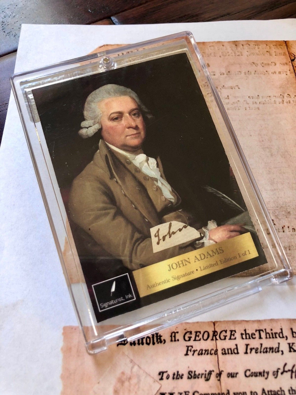 JOHN ADAMS * Scarce AUTOGRAPH Cut Signature SIGNED * 2nd President * 1763