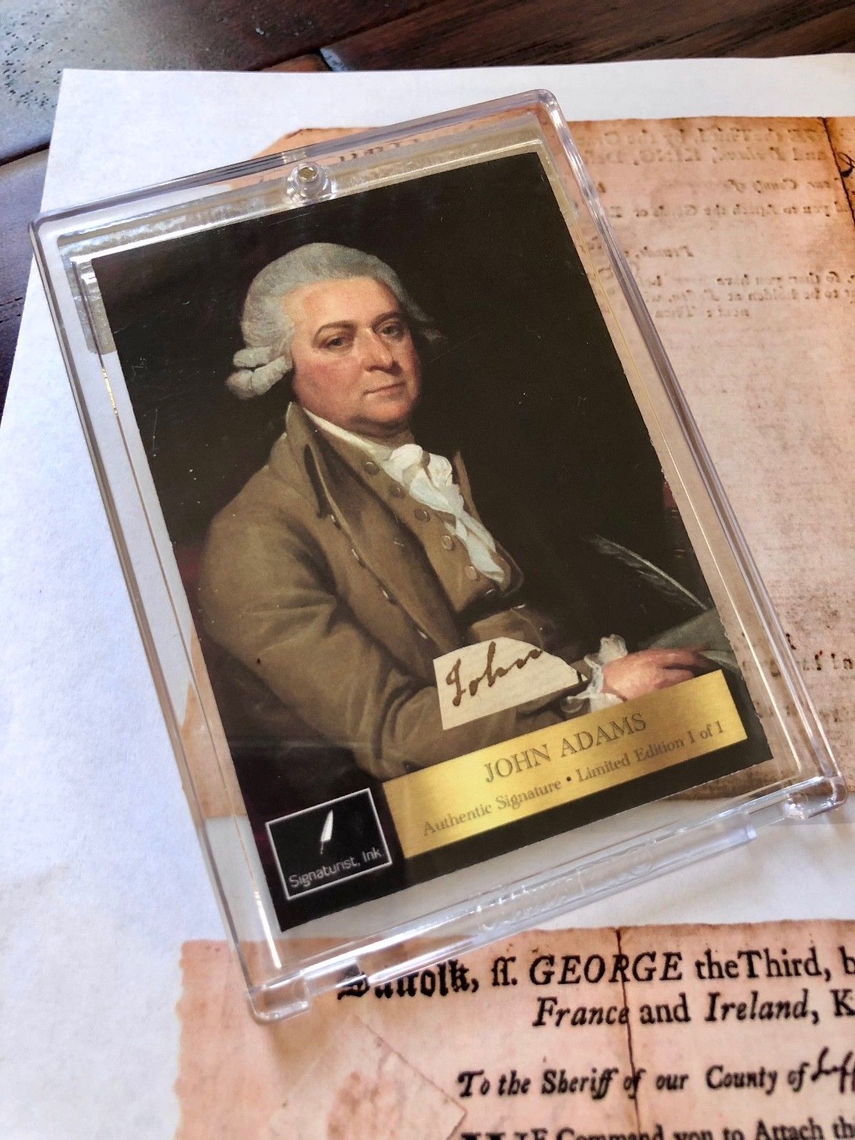 JOHN ADAMS * Scarce AUTOGRAPH Cut Signature SIGNED * 2nd President * 1763