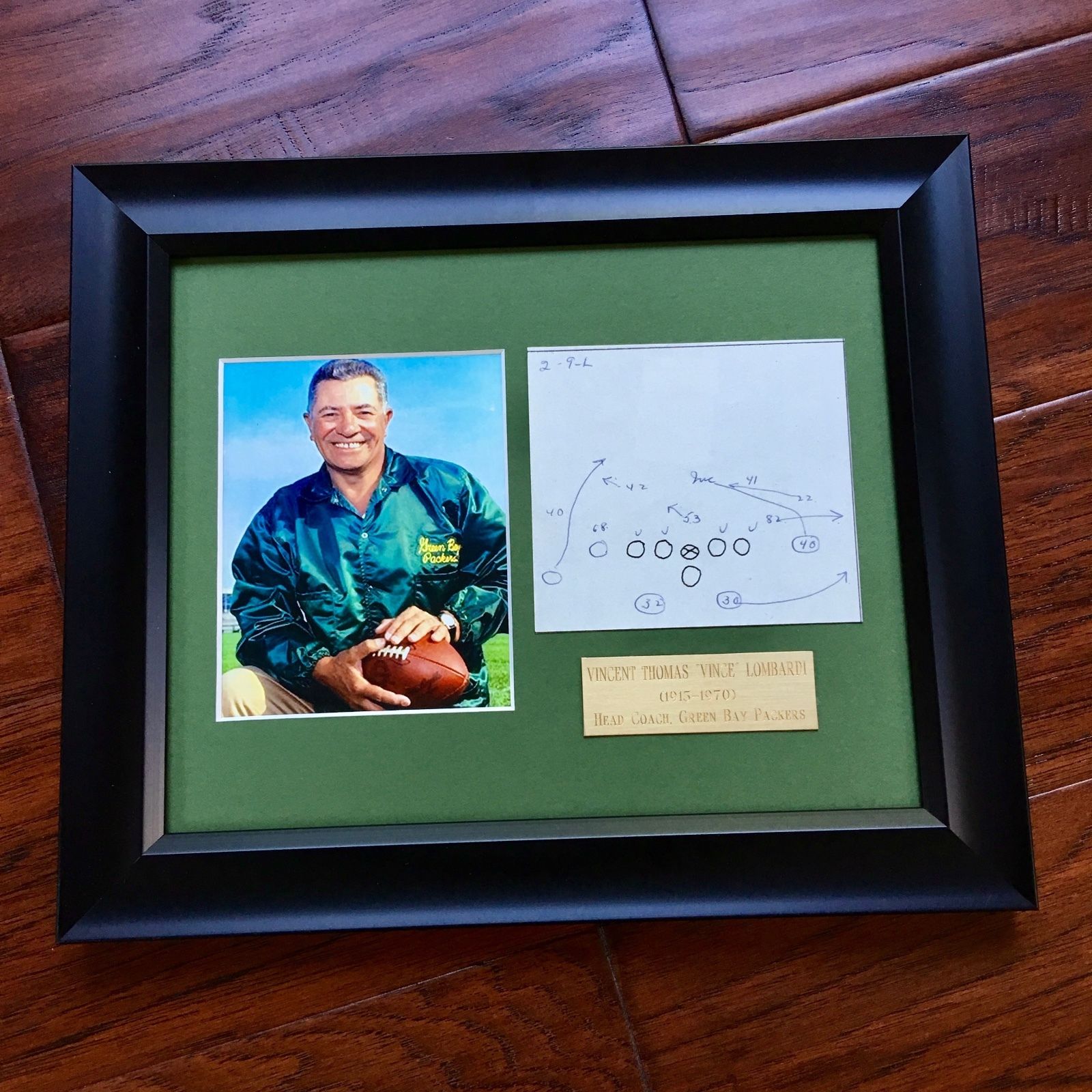 VINCE LOMBARDI Scarce Handwritten Play * JSA COA * Packers