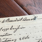 BENEDICT ARNOLD * JSA * Handwritten AUTOGRAPH Note SIGNED Revolutionary TRAITOR