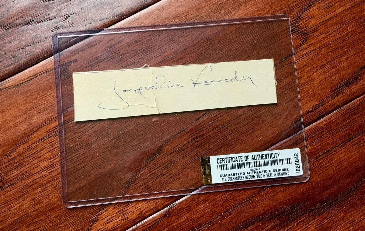 JACQUELINE KENNEDY * AUTOGRAPH Cut Signature * SIGNED as FIRST LADY * COA