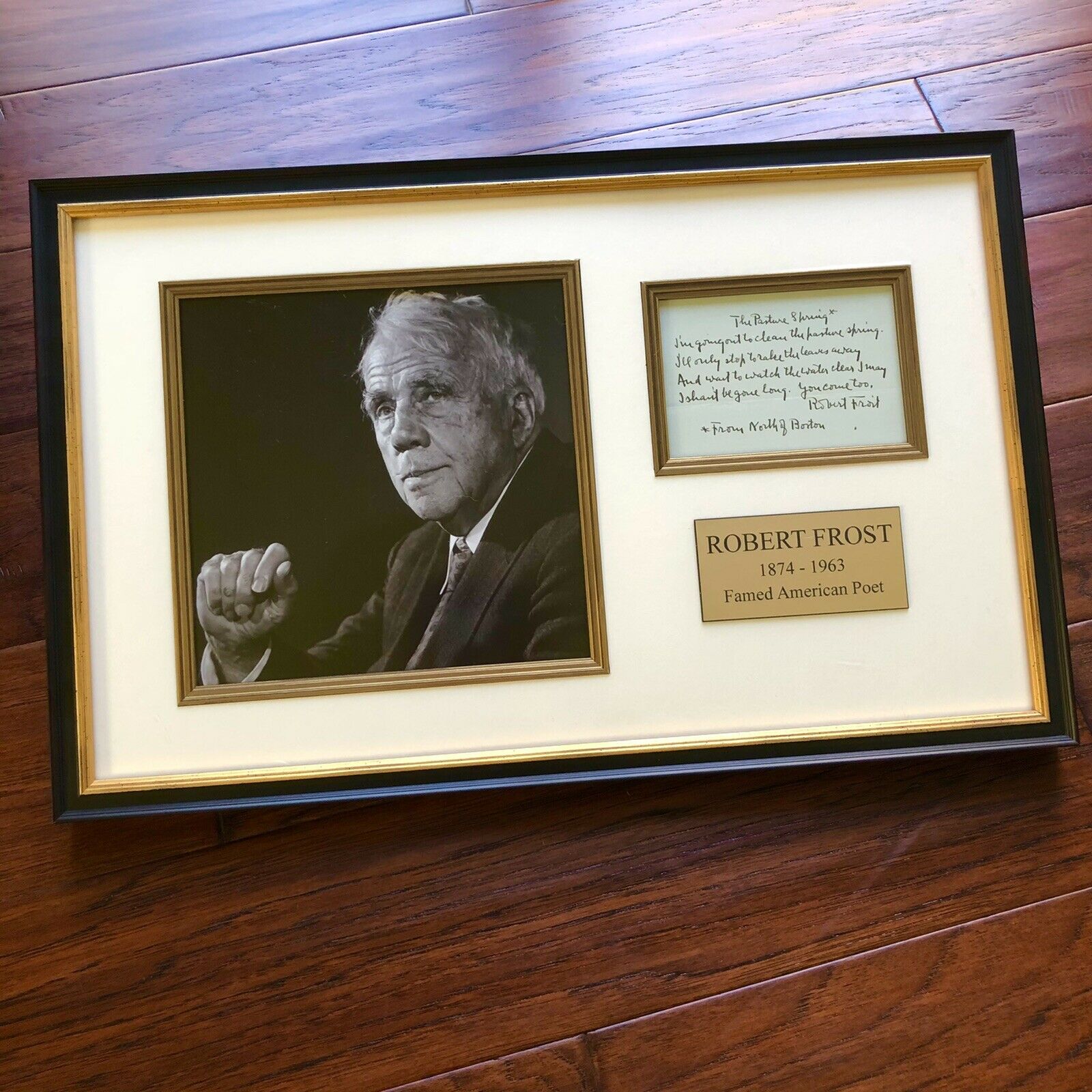 ROBERT FROST * JSA LOA * Handwritten Autograph Poem Signed "The Pasture Spring"
