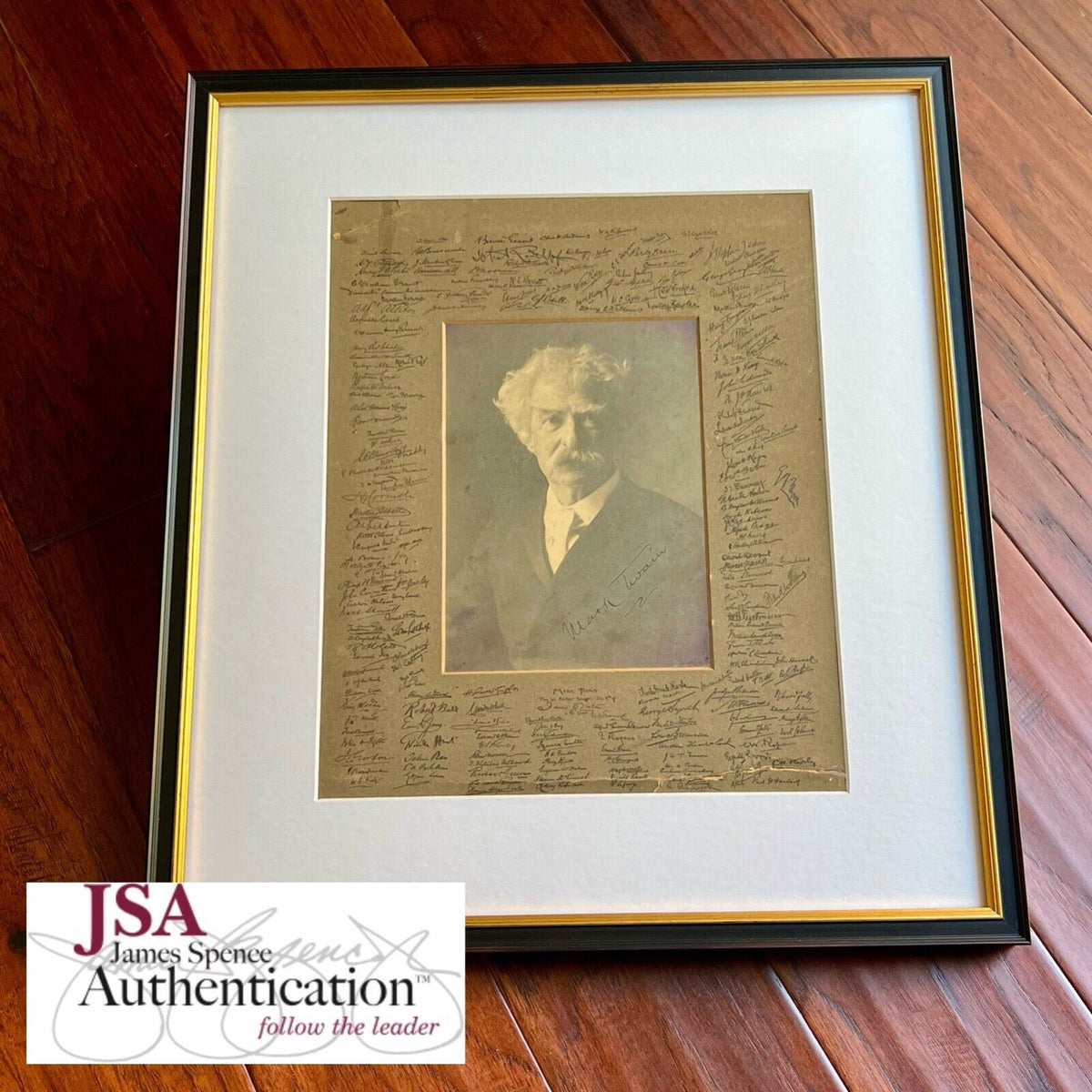MARK TWAIN / SAMUEL L. CLEMENS * JSA * Autograph 'Savage Club' Photo Signed