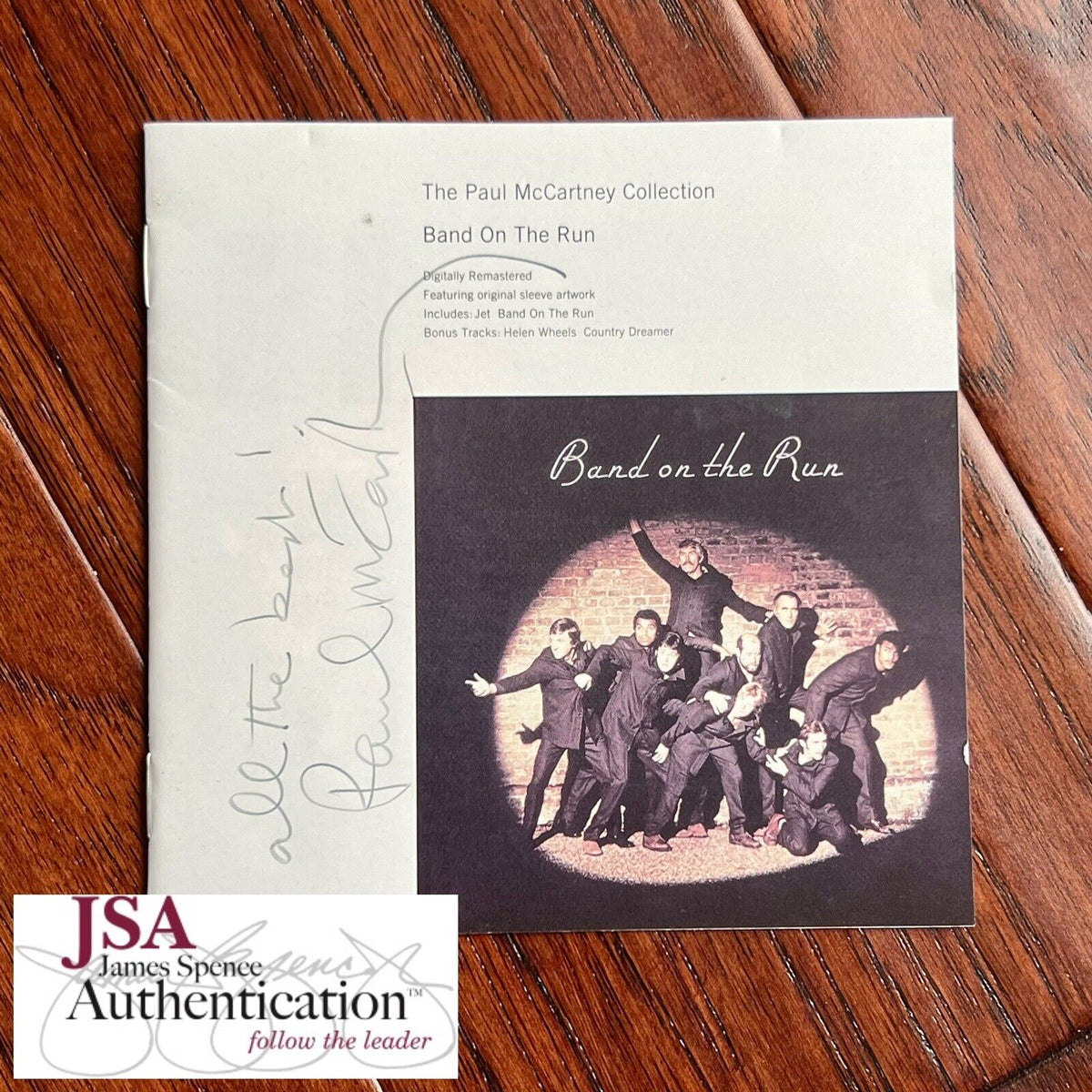 PAUL MCCARTNEY * JSA LOA * Signed Band on the Run CD Album Autograph * BEATLES