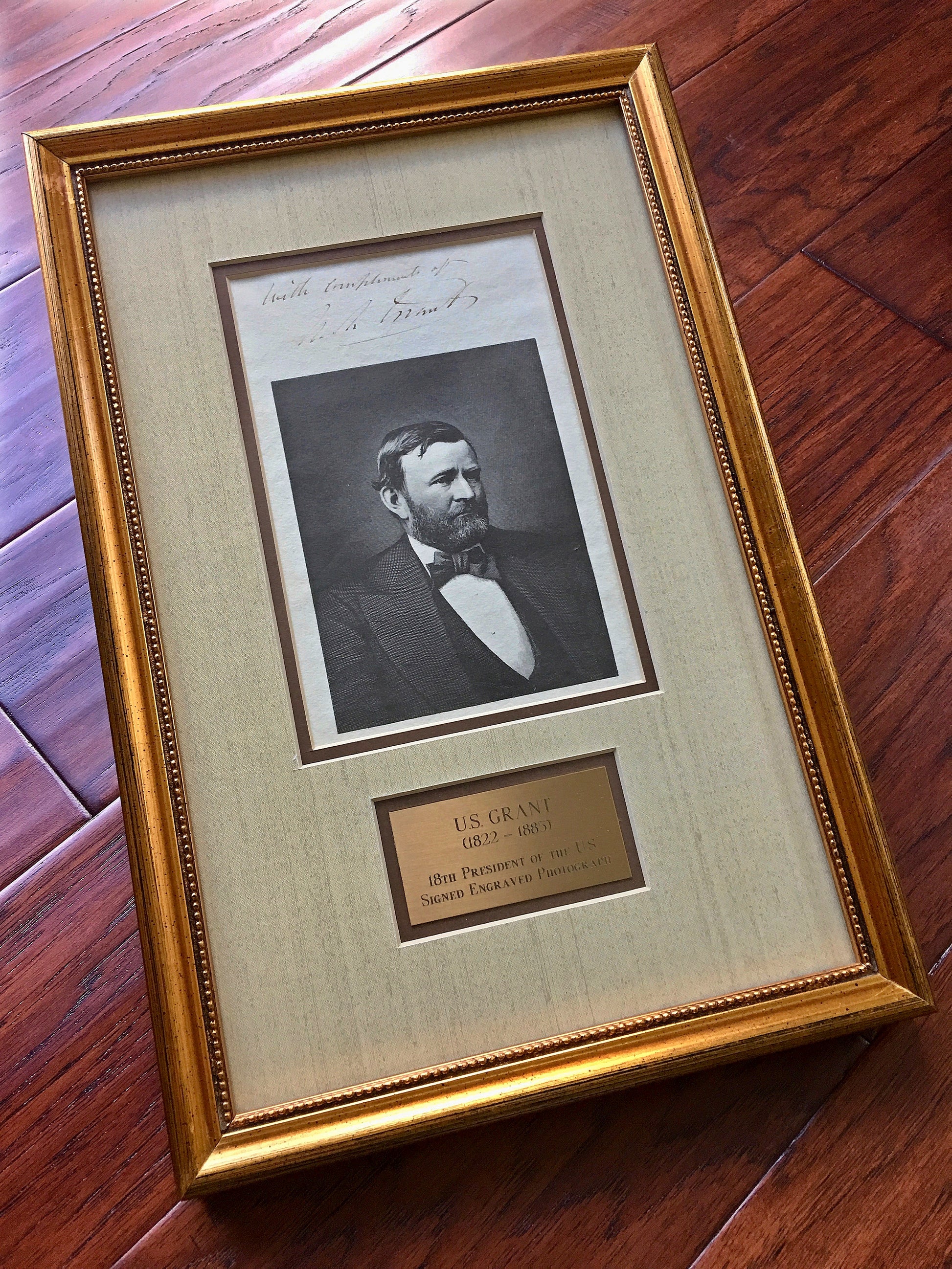 ULYSSES S. GRANT * AUTOGRAPH Antique Engraving Signed