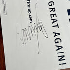 DONALD TRUMP * JSA * Signed Make America Great Again Campaign Autograph Poster