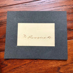 THEODORE ROOSEVELT + GROVER CLEVELAND Autograph Cards * JSA COA