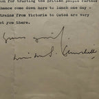 WINSTON S CHURCHILL * JSA LOA * Signed Letter RE "Drunkeness in UK" Autograph *
