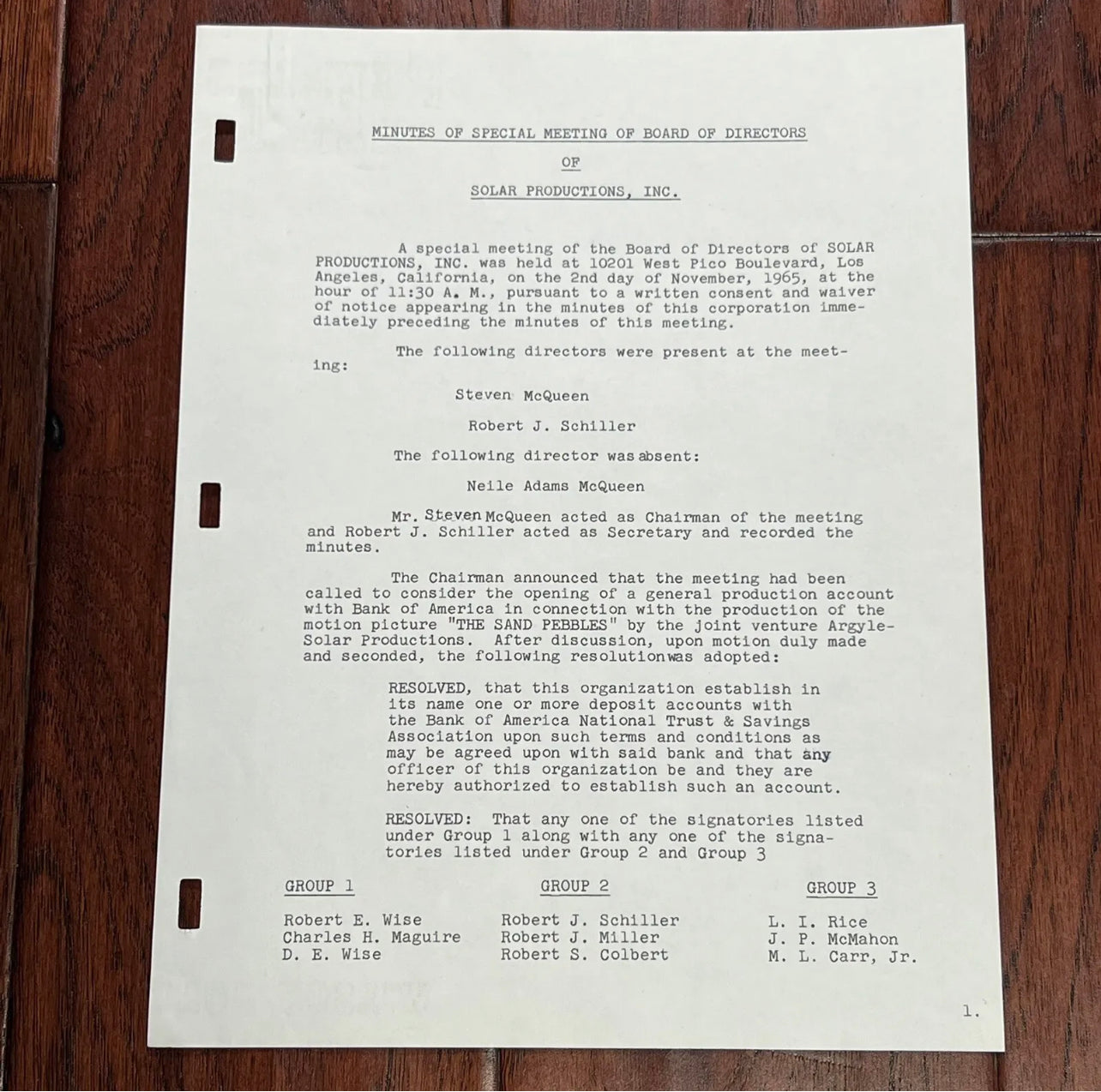 STEVE MCQUEEN * JSA LOA * Signed Movie Production Contract Autograph *