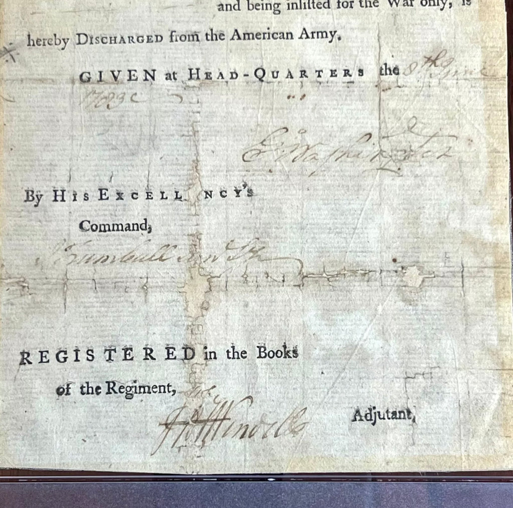 GEORGE WASHINGTON PSA Autograph VALLEY FORGE Revolutionary War Discharge SIGNED