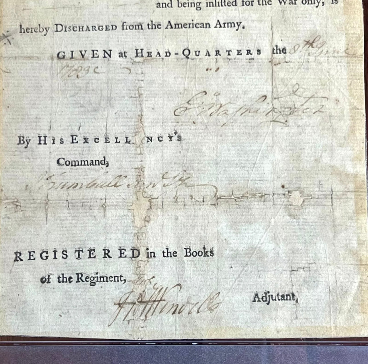 GEORGE WASHINGTON PSA Autograph VALLEY FORGE Revolutionary War Discharge SIGNED