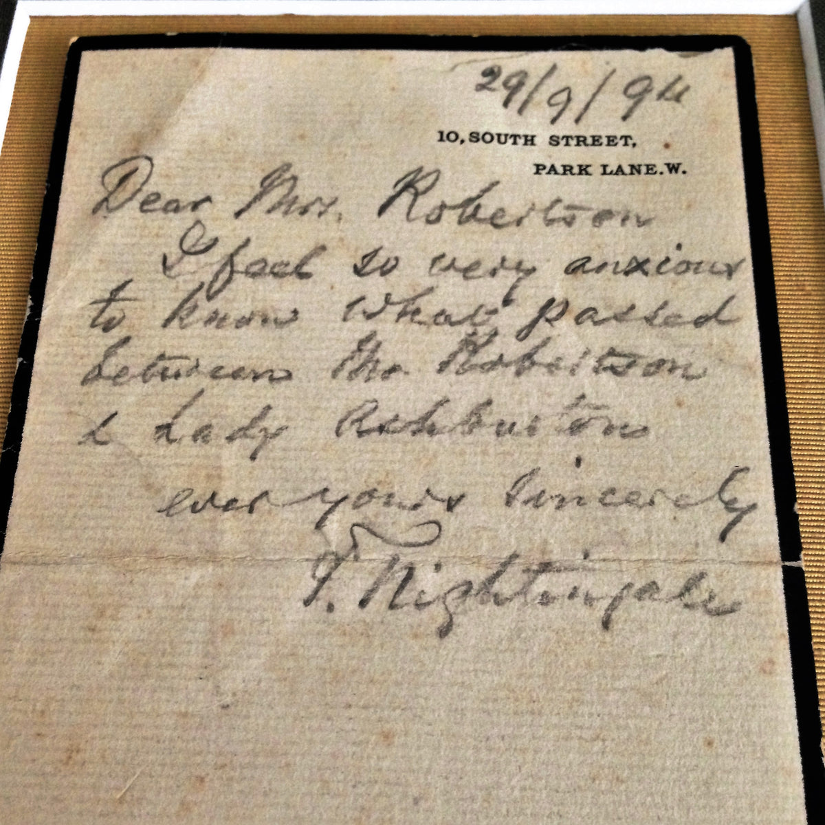War Nurse Florence Nightingale ALS