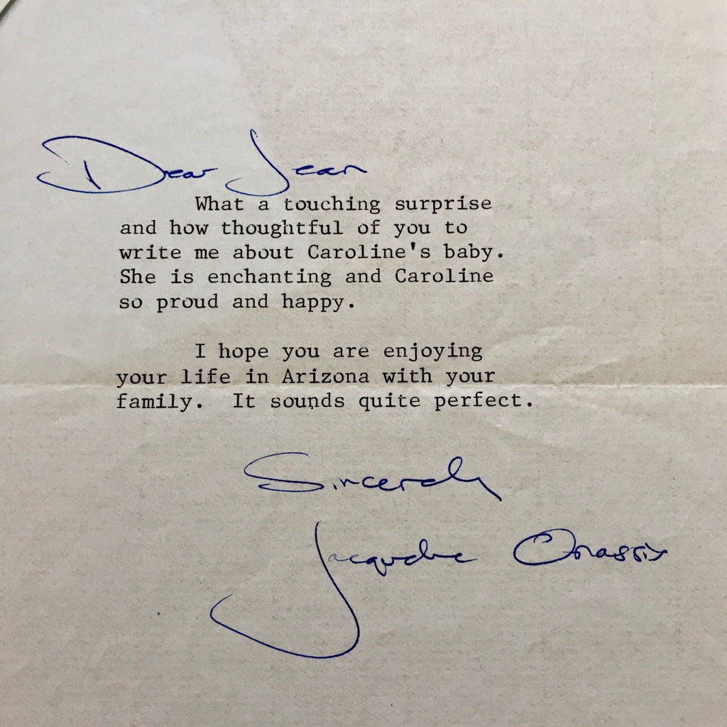 JACQUELINE KENNEDY * PSA/DNA * AUTOGRAPH Typed Letter SIGNED To Mom's Caretaker