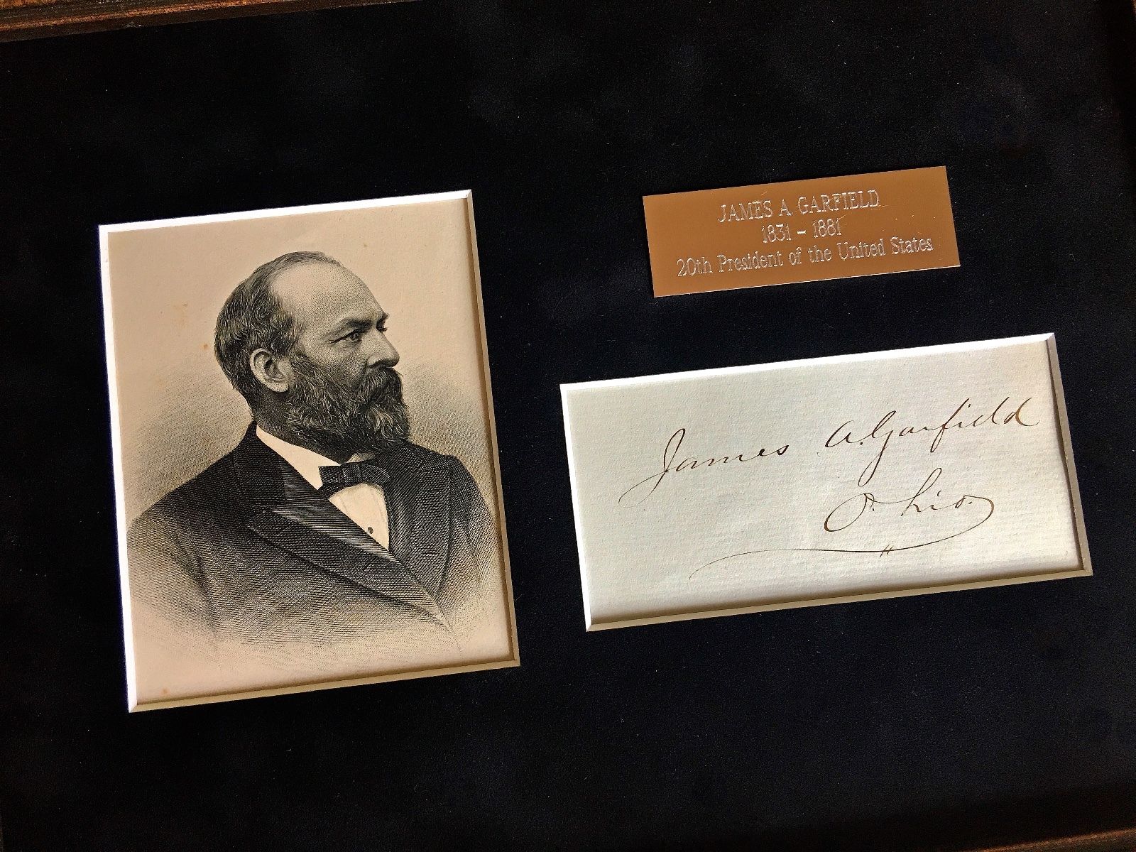 JAMES A. GARFIELD * Scarce Full Autograph Signed * Cut Album Page * President